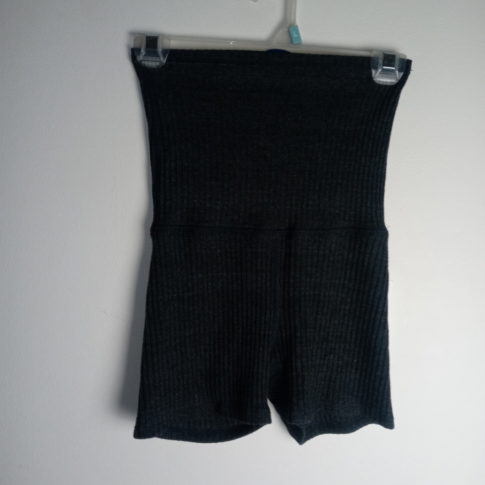 Joah Brown Foldover Ribbed Shorts Size XS